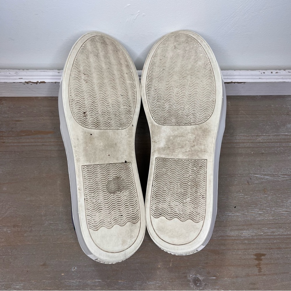 Katy Perry Shoes Womens Size 8 Geometric Colors Bright Leather Slip On Sneakers - Picture 3 of 8